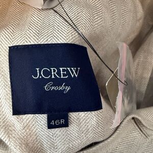 J. Crew Herringbone Blazer in Fog Gray